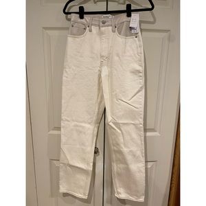 ABERCROMBIE Mixed Fabric 90s Straight Leg Jeans